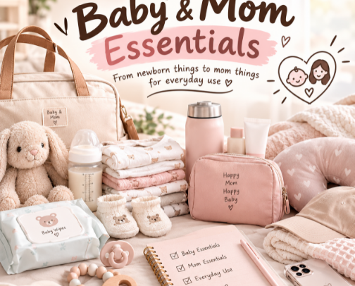 👶 𝗕𝗔𝗕𝗬 & 𝗠𝗢𝗠 𝗘𝗦𝗦𝗘𝗡𝗧𝗜𝗔𝗟𝗦🤱 cover photo collage