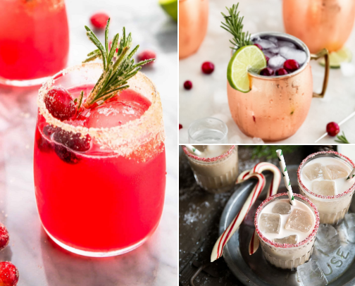 The Merry Mixology Menu cover photo collage