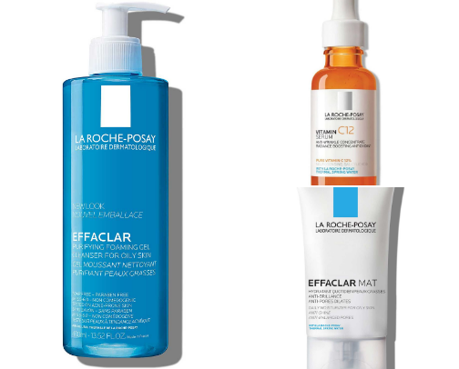 Skincare products for oily skin cover photo collage
