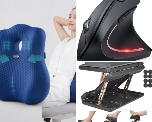 WFH Desk Upgrades That Actually Fix Back & Wrist Pain (Ergonomic Setup Guide) cover photo collage