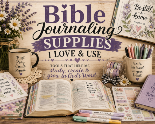 Bible Journaling Supplies I Love & Use cover photo collage