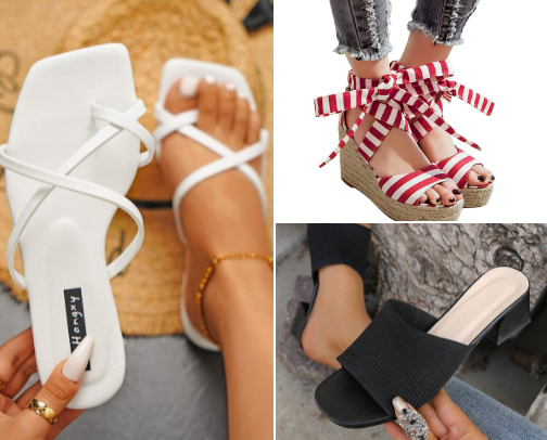 Sandals / Wedges ♥︎ cover photo collage