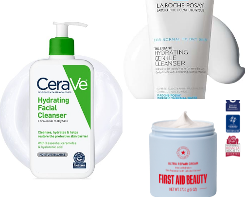 Dry Skin Girlies 💧 — My Face Hydration Essentials” cover photo collage