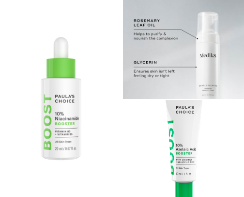 Skincare I Actually use every day cover photo collage