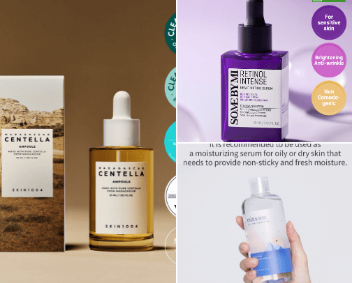 Korean Skincare cover photo collage