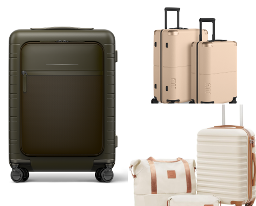 The Frequent Flyer Files: Curation of premium-grade rollers that look like a splurge (but aren't). cover photo collage