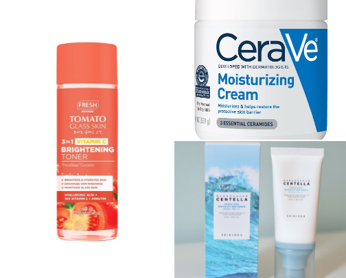 Affordable acne, pimples, and oily skincare that feels expensive cover photo collage