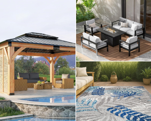 Backyard Outdoor Living cover photo collage