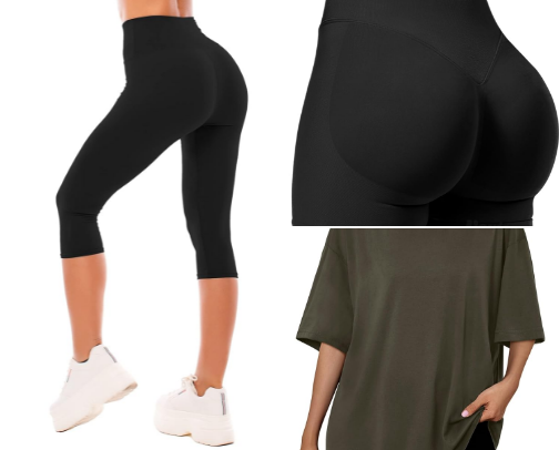 Workout clothing cover photo collage