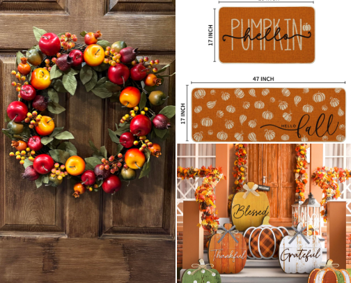 Autumn decor cover photo collage