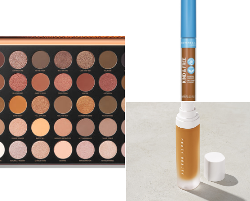 Every product I used to achieve this rich chocolate glam look cover photo collage
