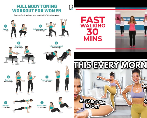 Workout videos cover photo collage