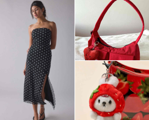 Polka dot summer outfit cover photo collage
