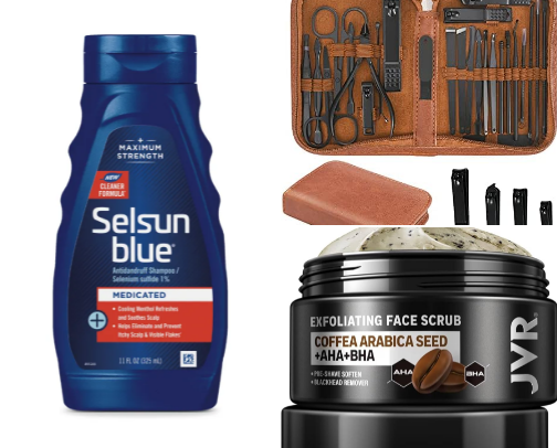 Healthcare products for every man cover photo collage