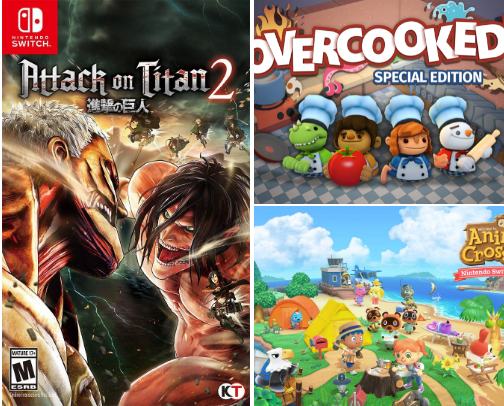 Nintendo switch games cover photo collage