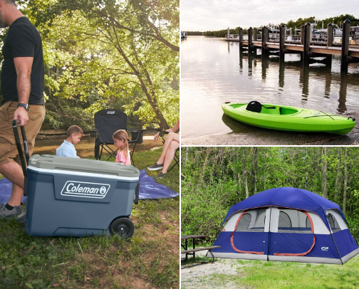 Let's Go Camping- Just because you're outside doesn't mean you shouldn't be comfortable! cover photo collage