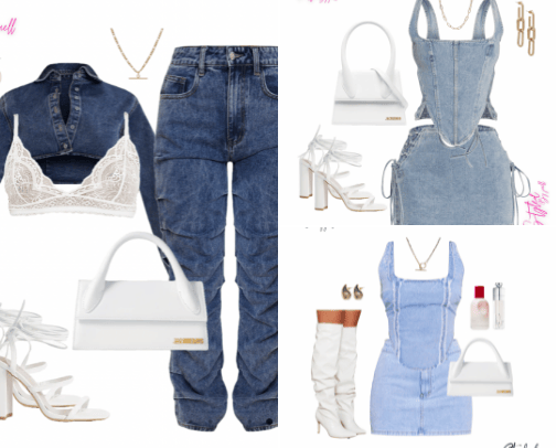 Denim co ords cover photo collage