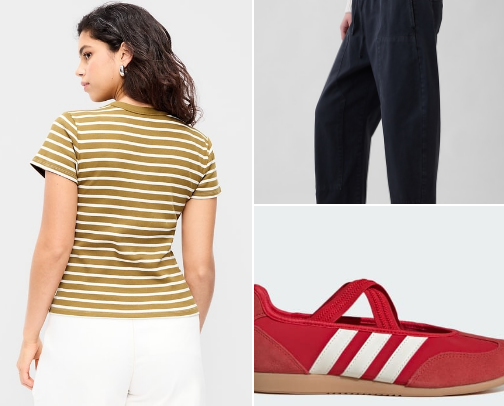 My colorful work-from-home, curvy creative wardrobe cover photo collage
