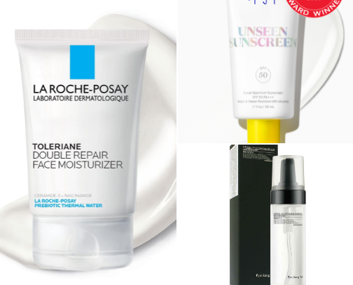 Sensitive skin friendly products cover photo collage