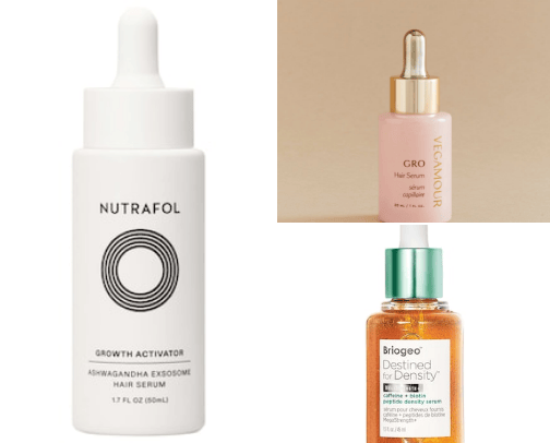 Products for oily hair cover photo collage