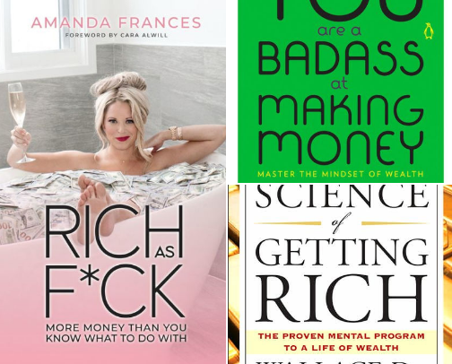Manifest Money: 15 Books That Shifted My Wealth Frequency cover photo collage