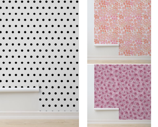 Wallpaper looks to brighten your living space. cover photo collage