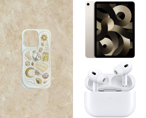 uni tech products & accessories for a cutesy but useful set-up 🤍💻 cover photo collage