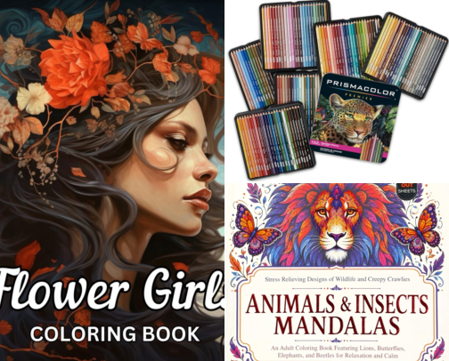 New Hobby : Coloring Books is Fun cover photo collage