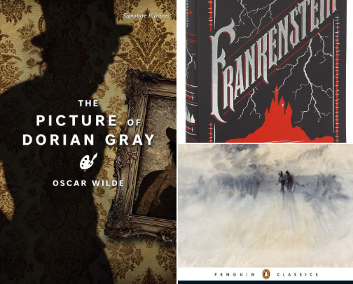 Gothic novels cover photo collage