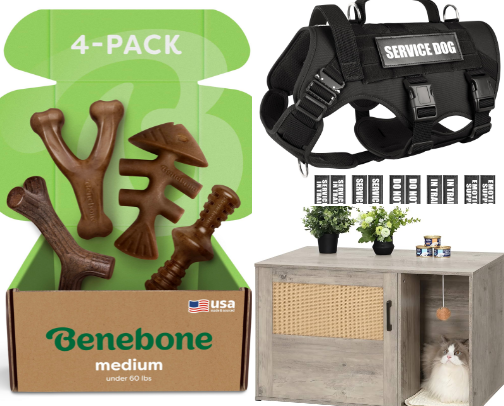 Pet products cover photo collage