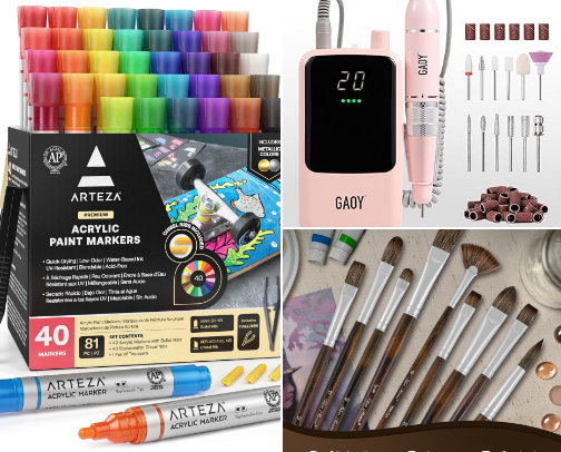 Beginner Acrylic/ Nail Acrylic essentials cover photo collage