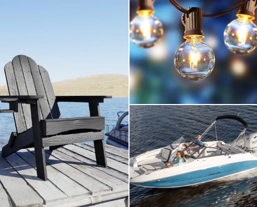 Lake Life Happy Wife cover photo collage