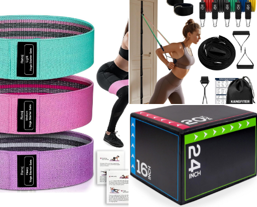 Workout equipment cover photo collage