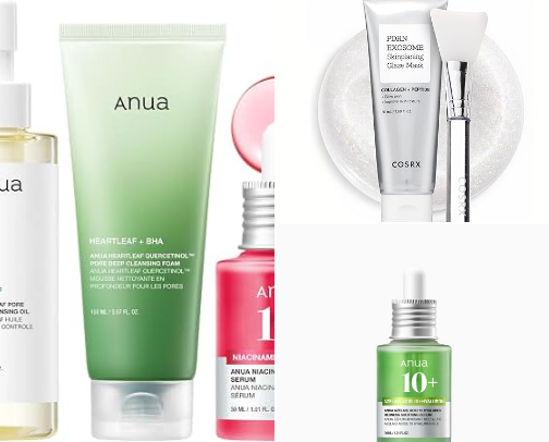 Korean skin care cover photo collage