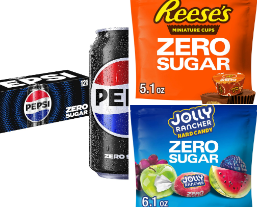 Zero sugar drinks & sweets cover photo collage