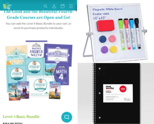 Homeschool Supplies 📚✏️ cover photo collage