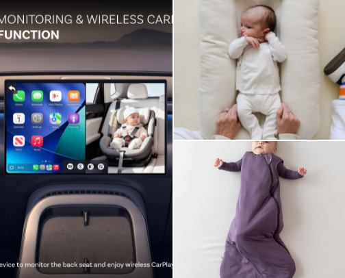 All the new hot baby gear that I wish they had when I had babies at home. cover photo collage