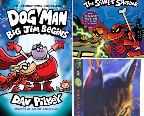 Best-Selling Graphic Novels and Comic Books for Elementary Grade Readers cover photo collage