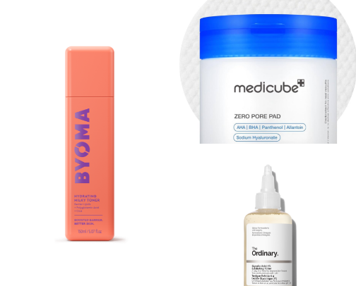 skincare recs 💕🌷 cover photo collage