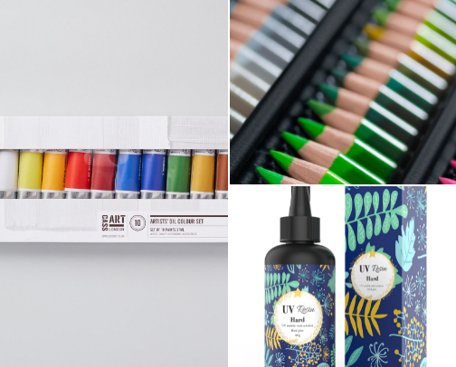 Arts and crafts supplies for beginners 🎨🧶🖌️🪡 cover photo collage
