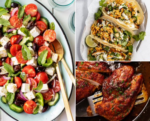 Healthy meals (and tasty) cover photo collage