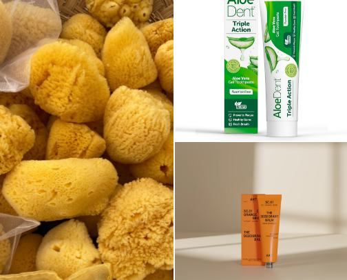 My fav clean beauty items from a low-tox PCOS girly cover photo collage