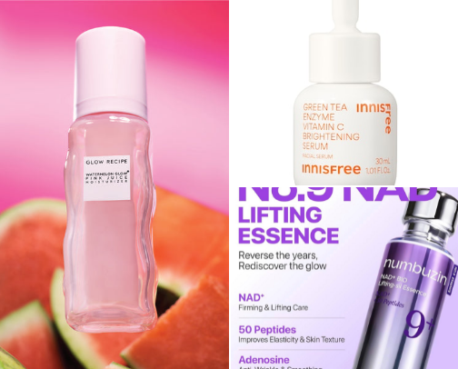 skincare products that i swear by 💖 cover photo collage