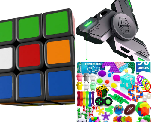 THE ULTIMATE FIDGET COLLECTION FOR ALL AGES! cover photo collage