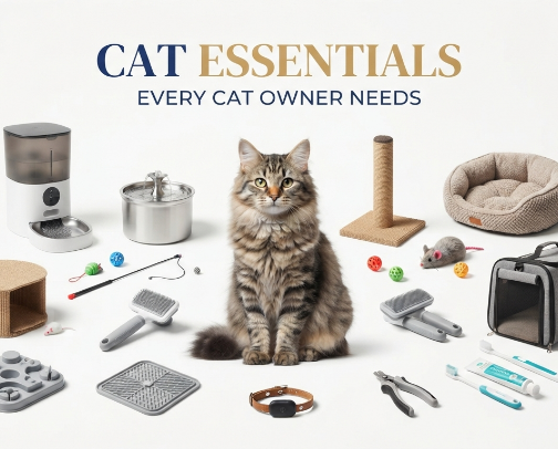Cat Essentials Every Cat Owner Needs cover photo collage