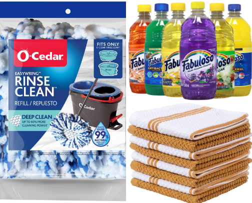 Cleaning essentials as a SAHM cover photo collage