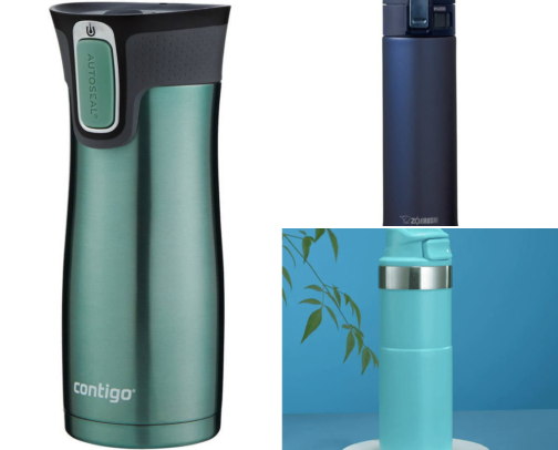I Finally Found Travel Mugs That Never Leak in My Overstuffed Purse cover photo collage