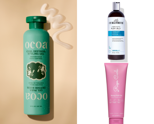 BEST Curly Hair Gels- Medium & Strong hold cover photo collage