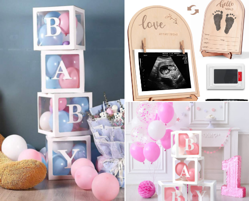 Girl Baby Shower Decoration cover photo collage