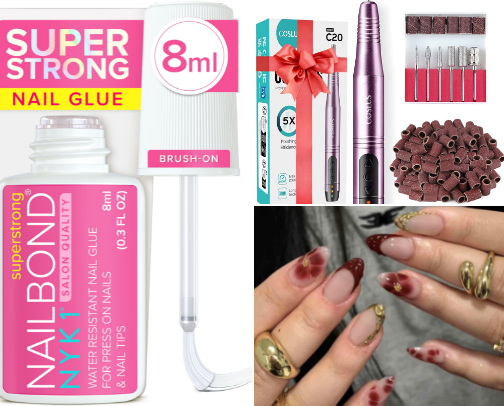 Press-On Nail Essentials cover photo collage